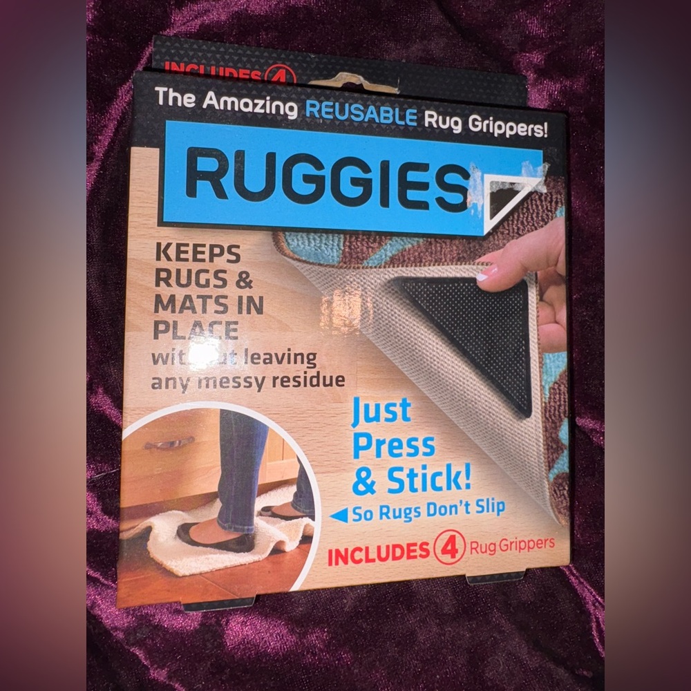 Ruggies Reusable Rug Grippers NWT